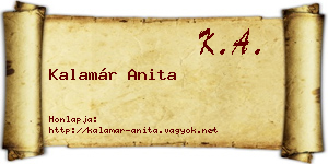 Kalamár Anita névjegykártya